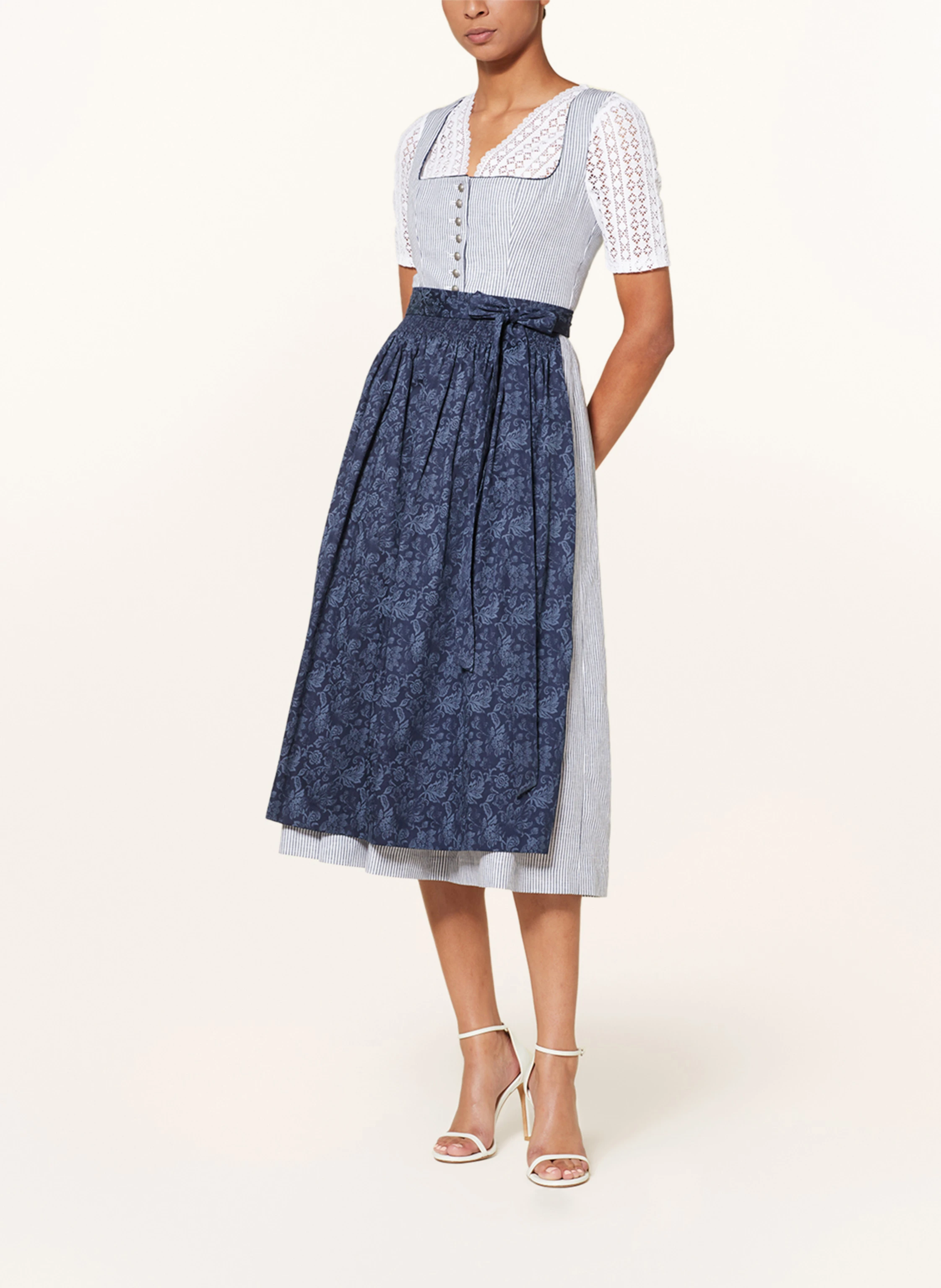 WALDORFF Dirndlbluse mit Häkelspitze