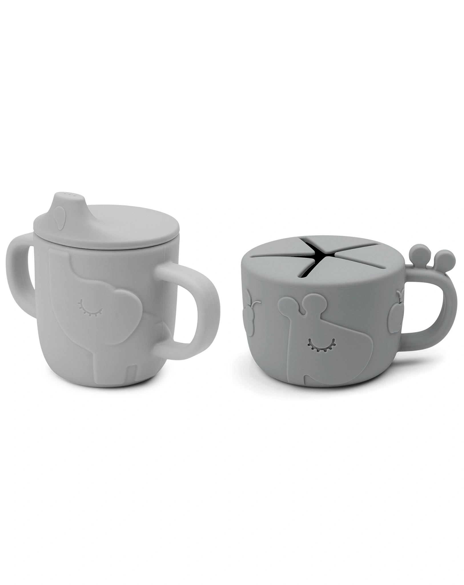 Trinkbecher Set PEEKABOO - DEER FRIENDS 3-teilig in grau