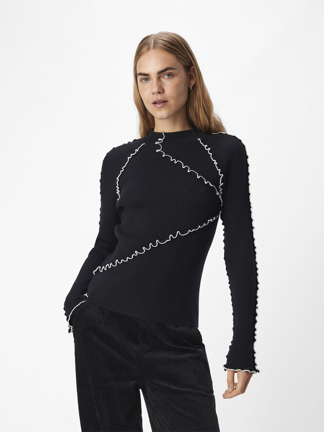 Object OBJJANNE KNIT SLI L/S PULLOVER 136 Multi