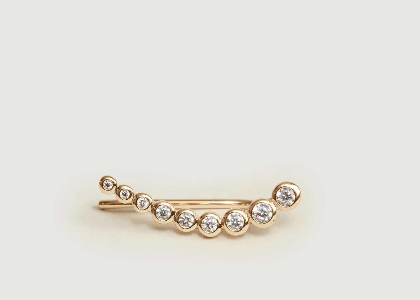 Boucle D'oreille Zircons Dégressifs Droit Nouvel Amour