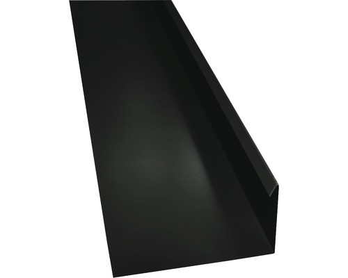 PRECIT hoekbeugel met druiprand, gitzwart RAL 9005, 1000 mm x 80 mm x 155 mm