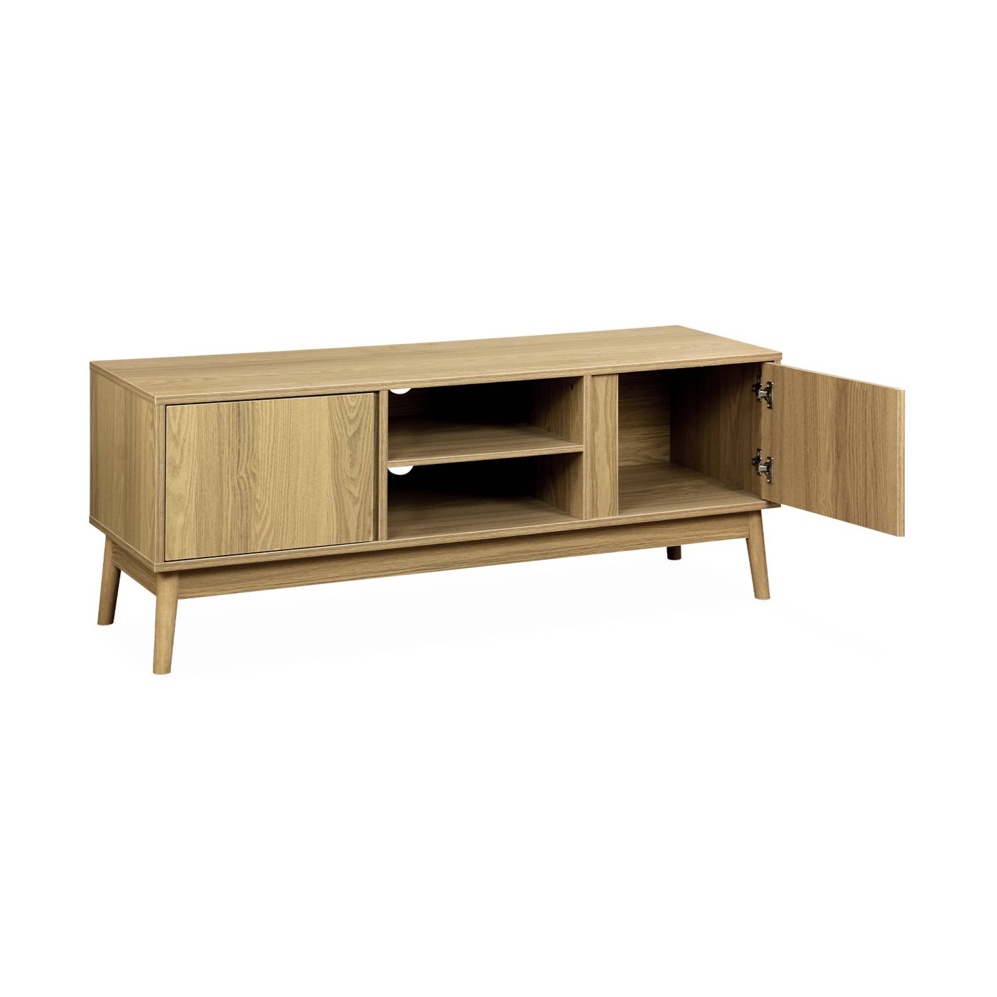 sweeek - TV-meubel met houteffect 2 deuren 120 cm