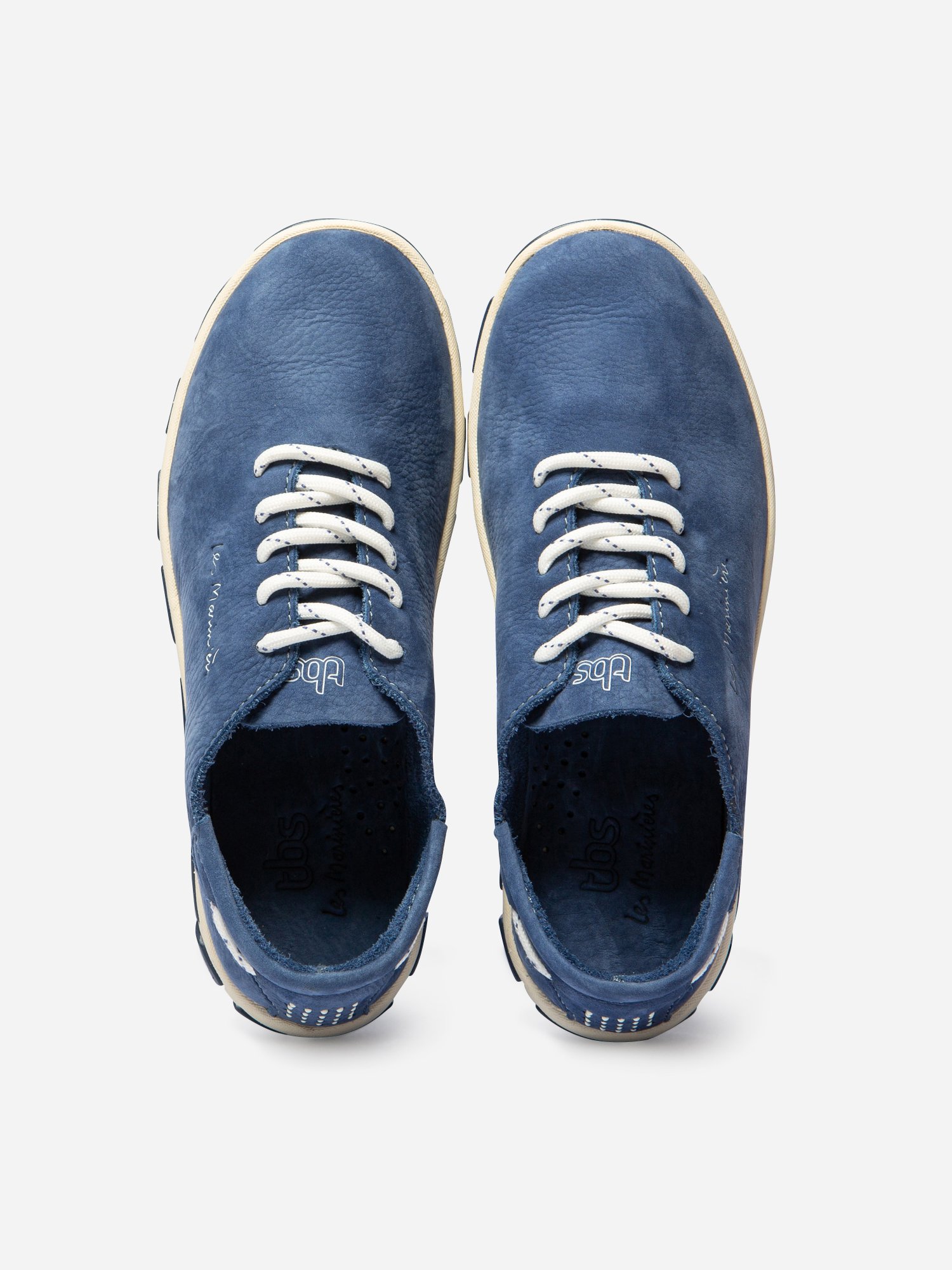 Tennis Femme Confort Nubuck Bleu