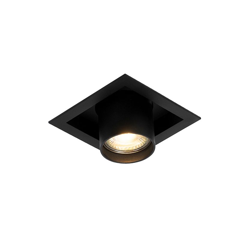 Set van 6 Moderne inbouwspot zwart verstelbaar - Roof