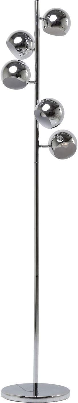Kare Design Standleuchte Calotta, Chrom, Stehleuchte, Leselampe, Stahlgestell, Leuchtmittel nicht inklusive, 151x40x26 cm (H/B/T)