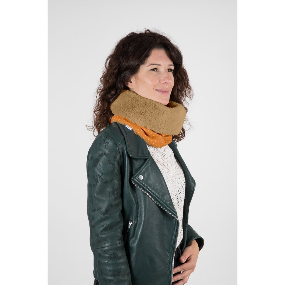 Echarpe Tube Adulte Paille Dorée Caramel