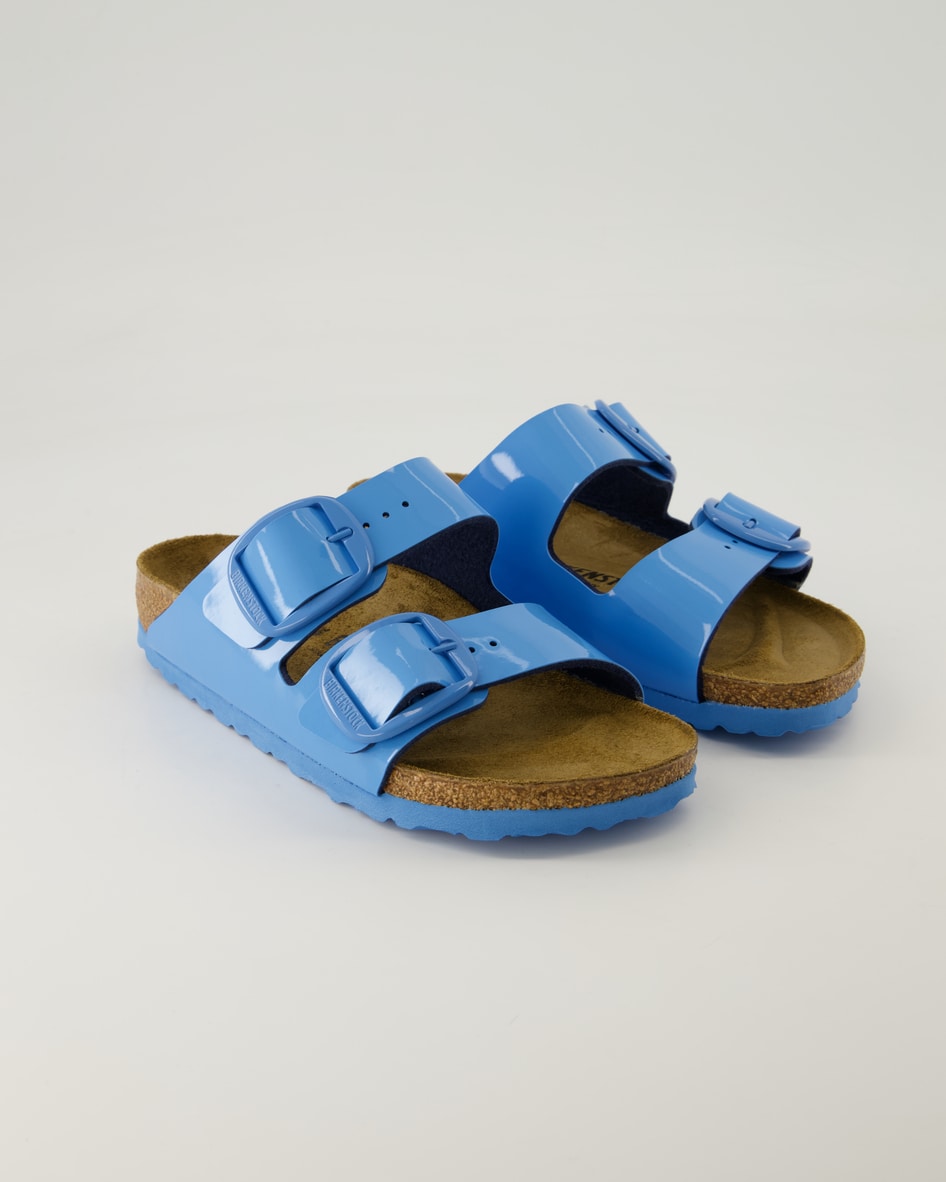 Birkenstock Arizona Big Buckle Pantoletten in Blau