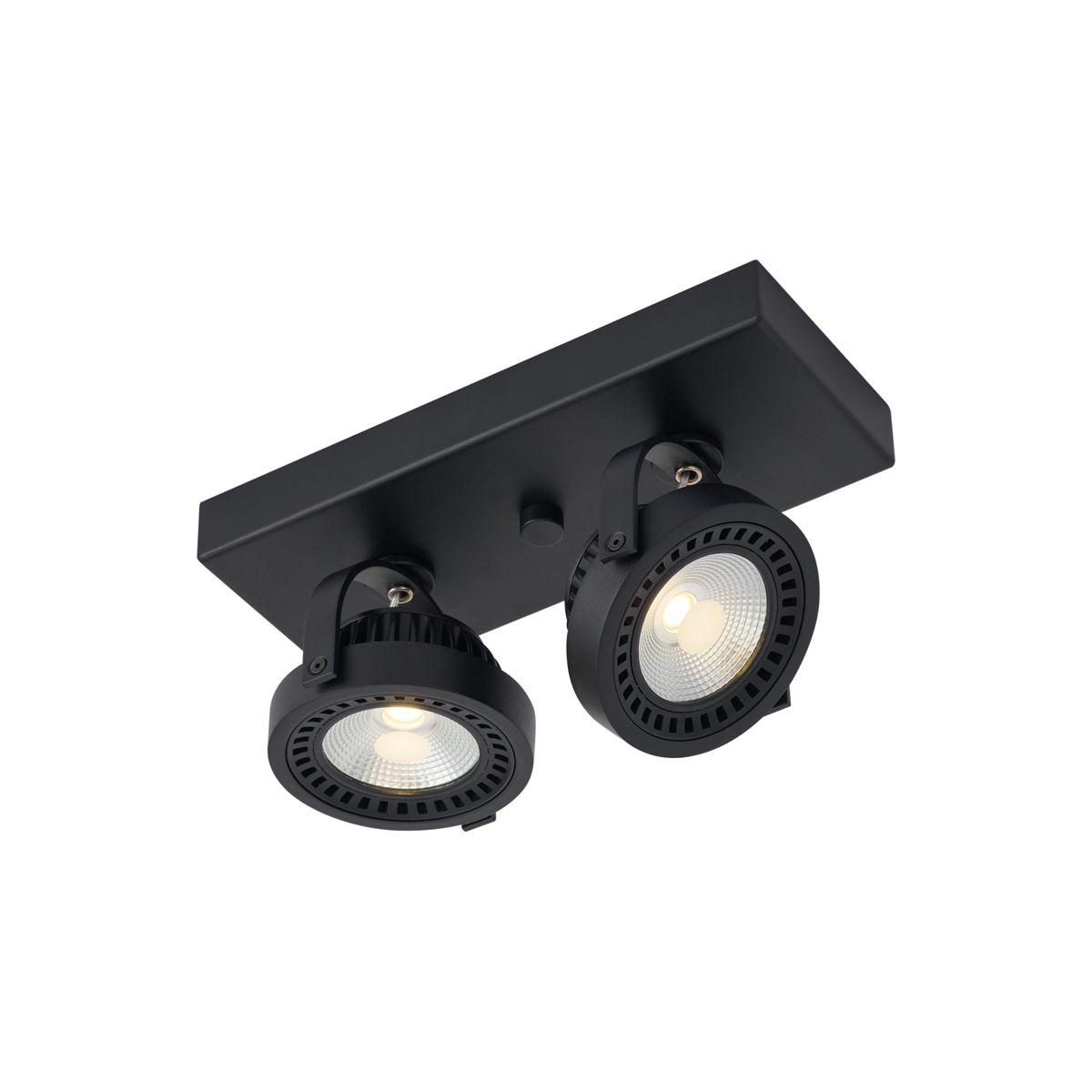 Moderne opbouw spot zwart incl. LED dimbaar 2-lichts - Apollo