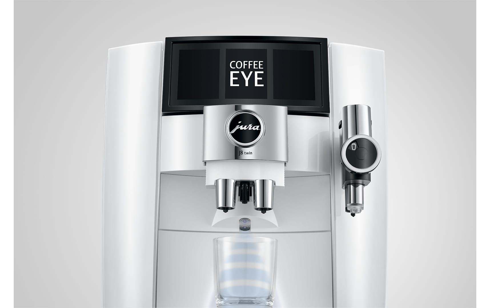 Kaffeevollautomat J8 twin Diamond White (SA)<br>Zweitassen-Vollautomat für 31 verschiedene Kaffee- und Milchgetränke