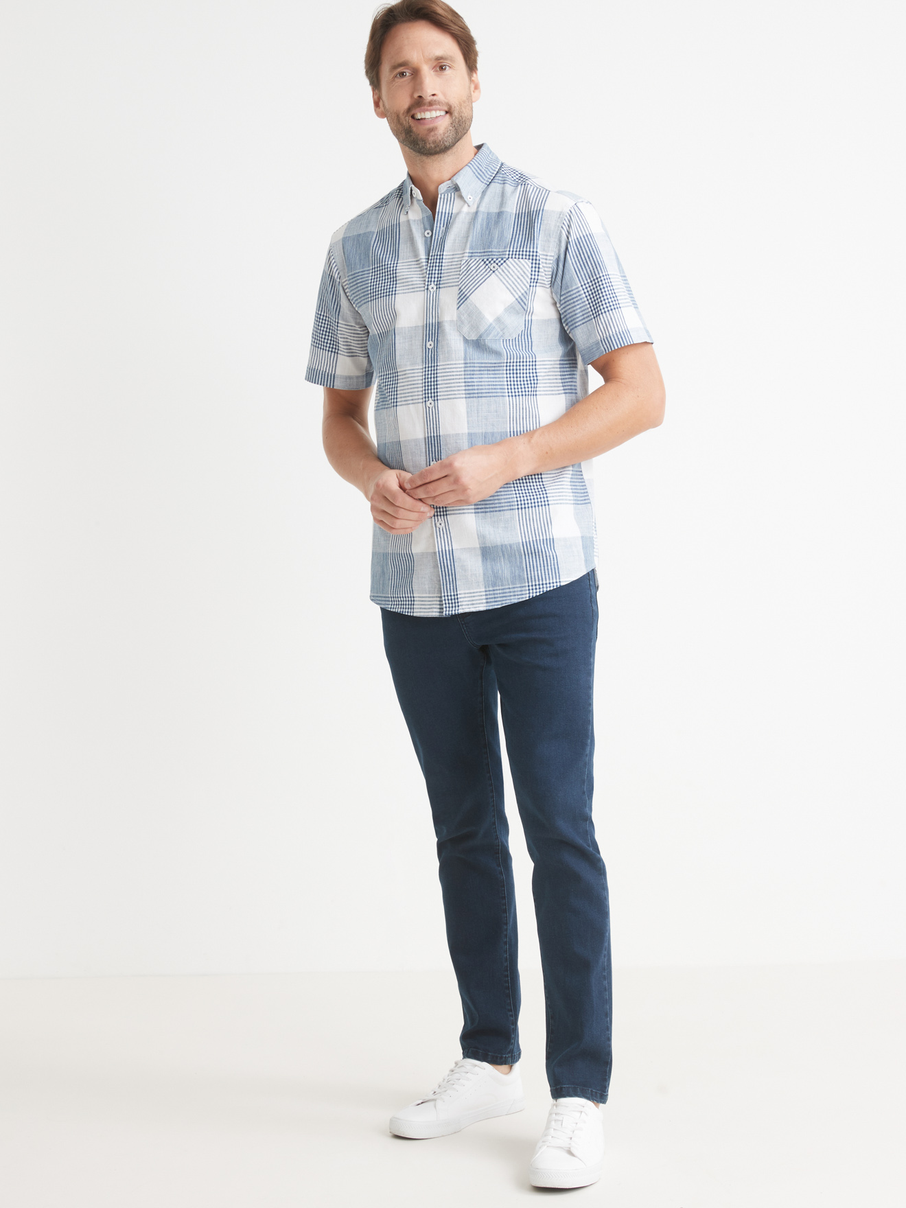 Chemise coton manches courtes