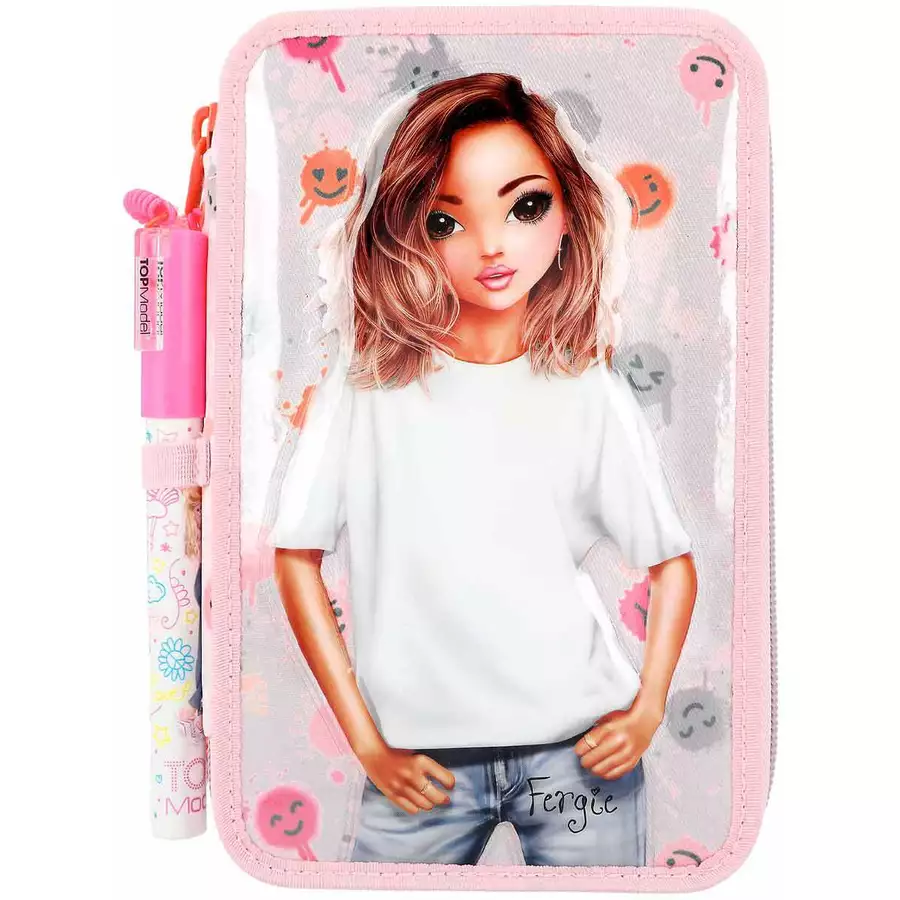 Depesche Federtasche inkl. Stifte TOPModel 21 x 9 x 7 cm pink