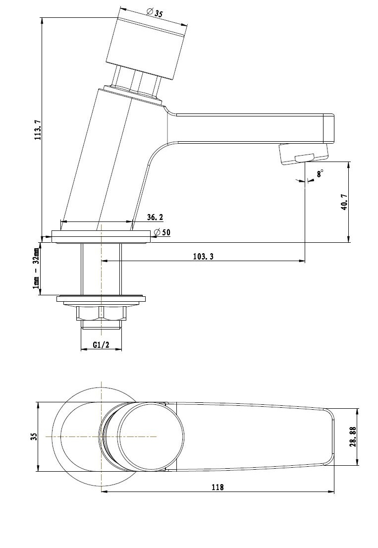 Best Design Delay Lorim zelfsluitende fonteinkraan