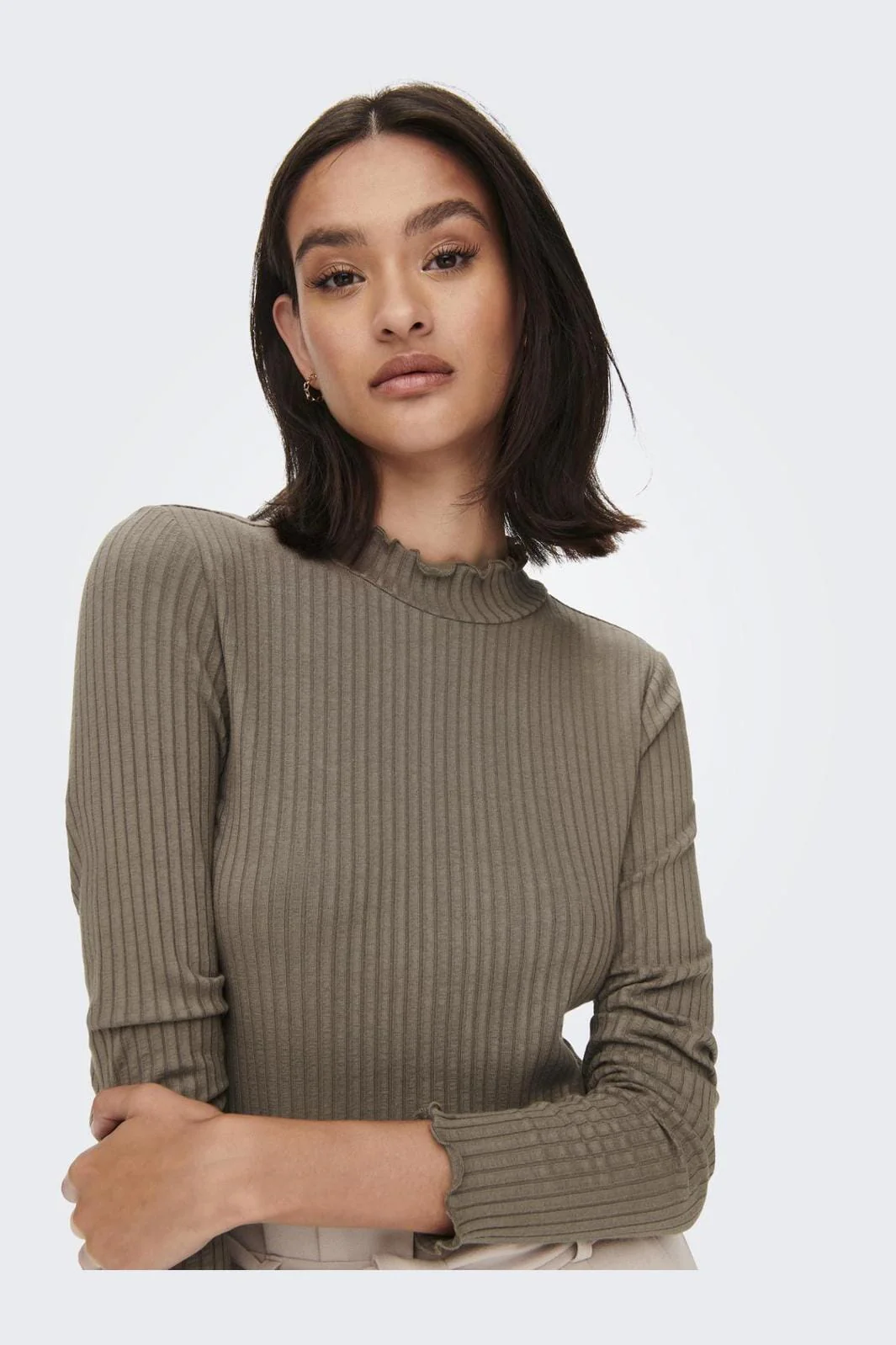 JDY Jdyfransiska Life L/S Hi-Nck Top Jr 4048249 walnut