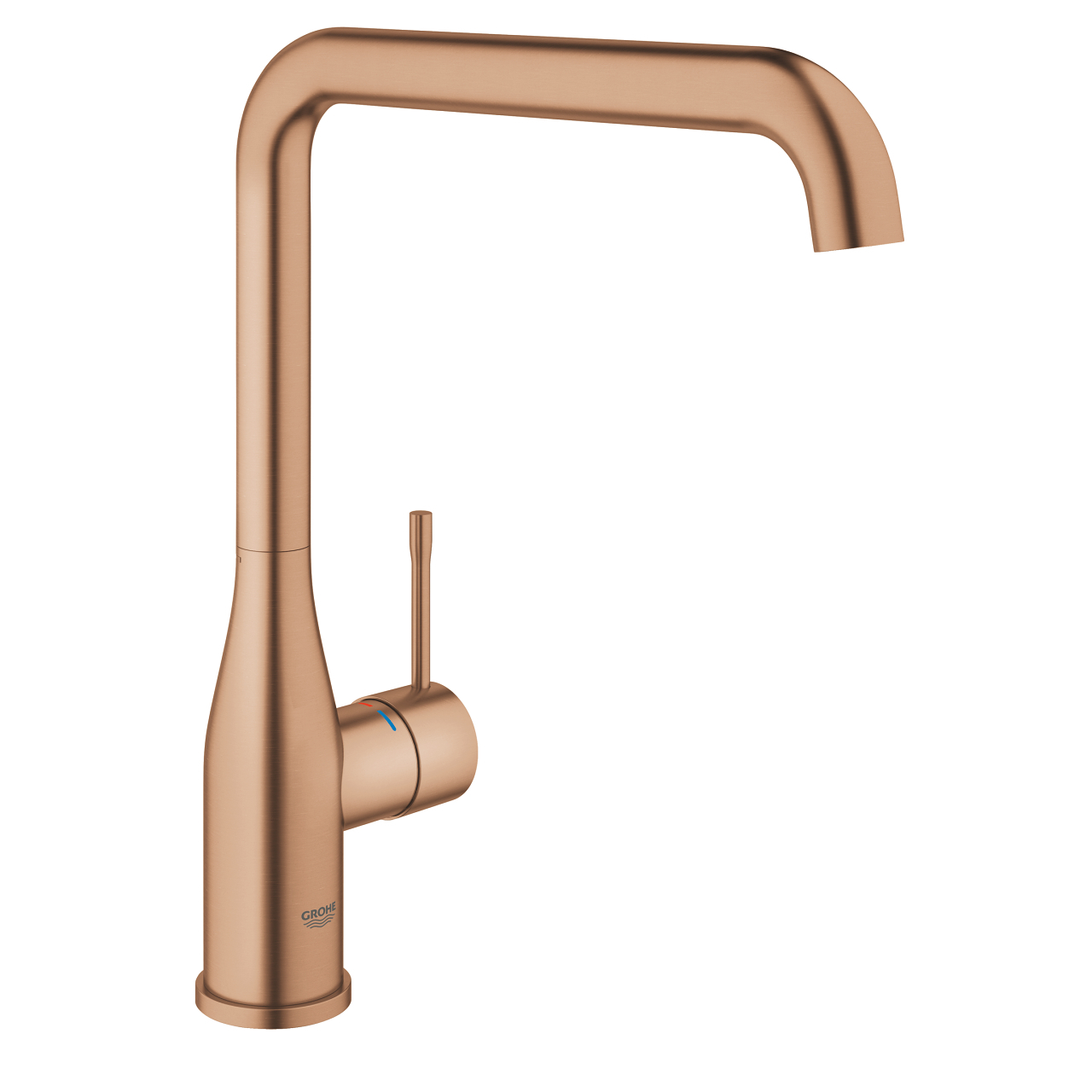 Grohe Essence New keukenkraan hoge L-uitloop brushed warm sunset
