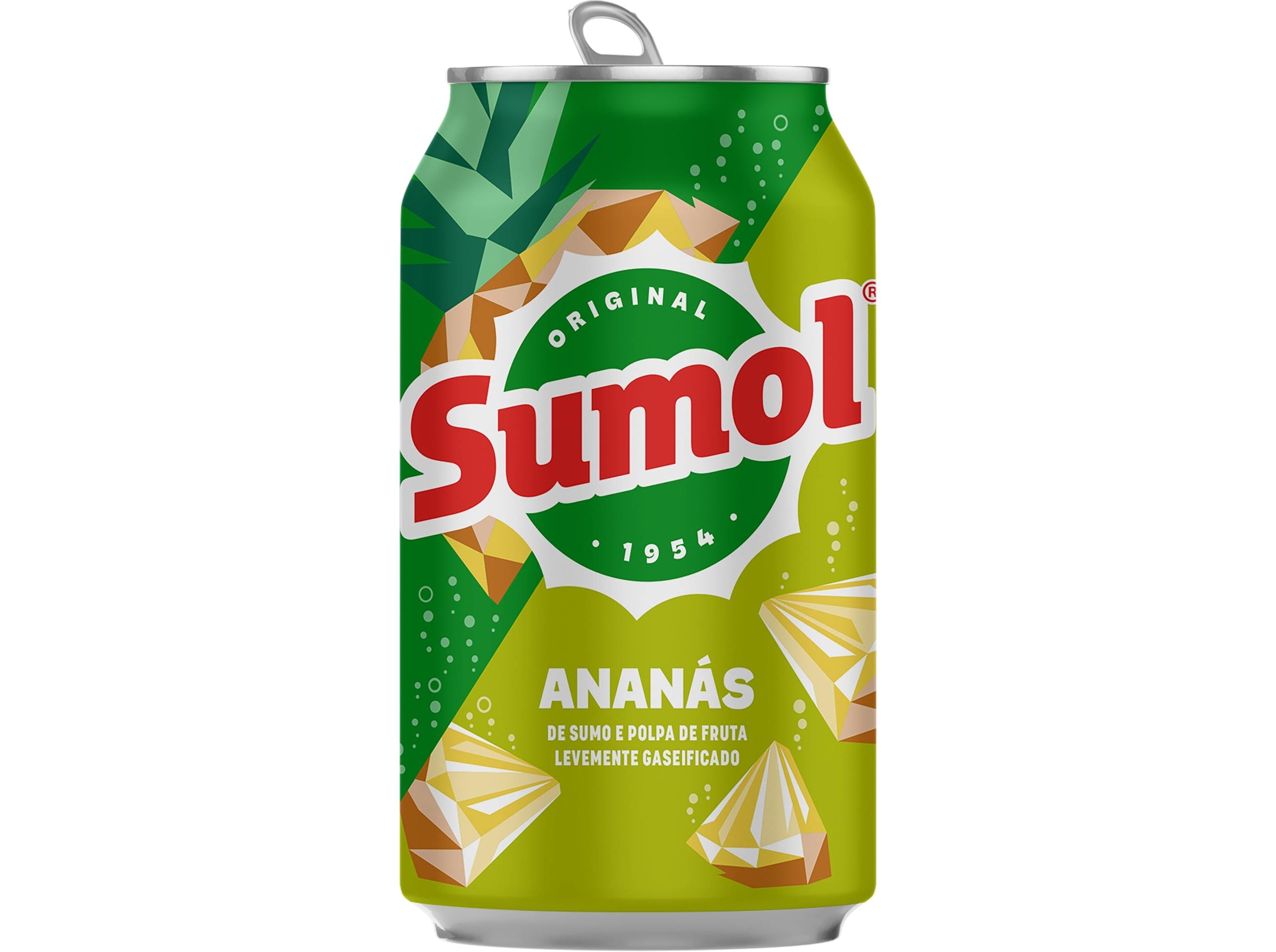 REFRIGERANTE SUMOL COM GÁS ANANÁS LATA 0.33L