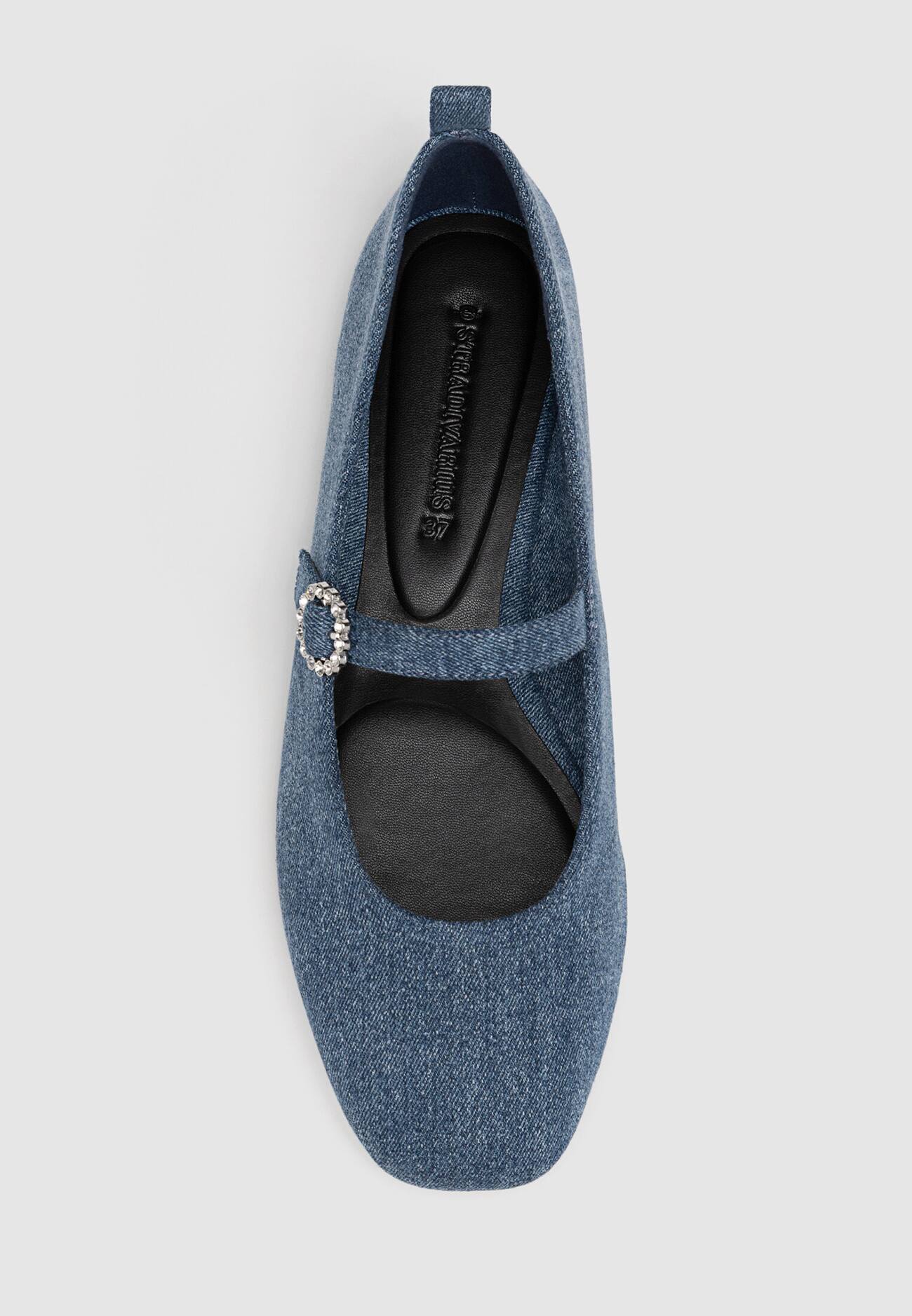 sapatilhas de balé de jeans