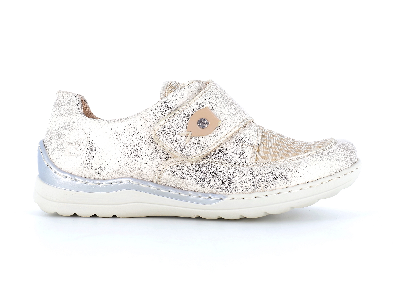 Rieker-48951 Matières combinées Beige Or