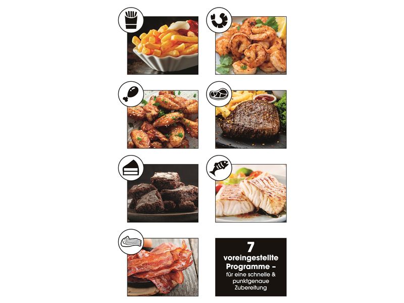 GOURMETmaxx Heissluft-Fritteuse Digital 4 l Vielseitiges Kochgerät mit Heissluft