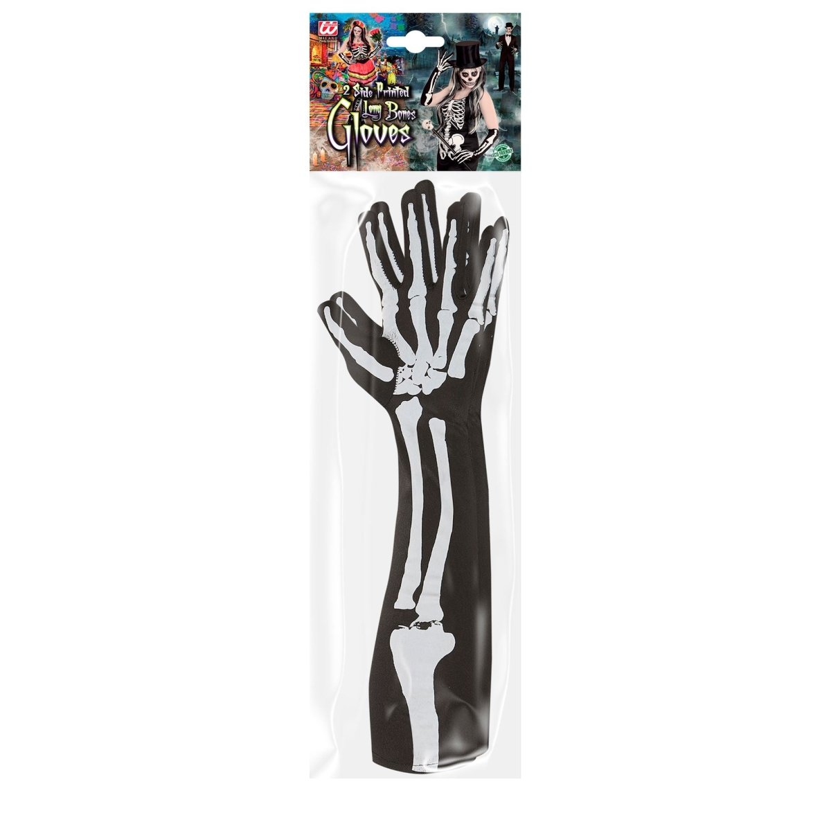 Halloween Handschoenen Skelet 50cm
