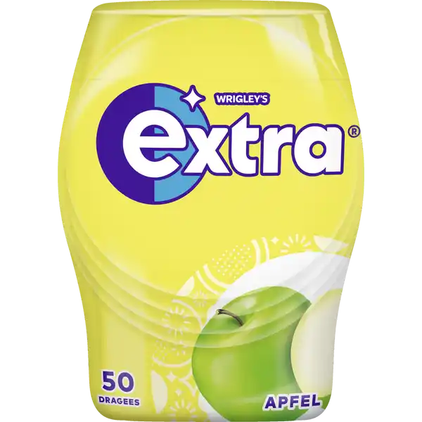 Apfel, zuckerfreier Kaugummi