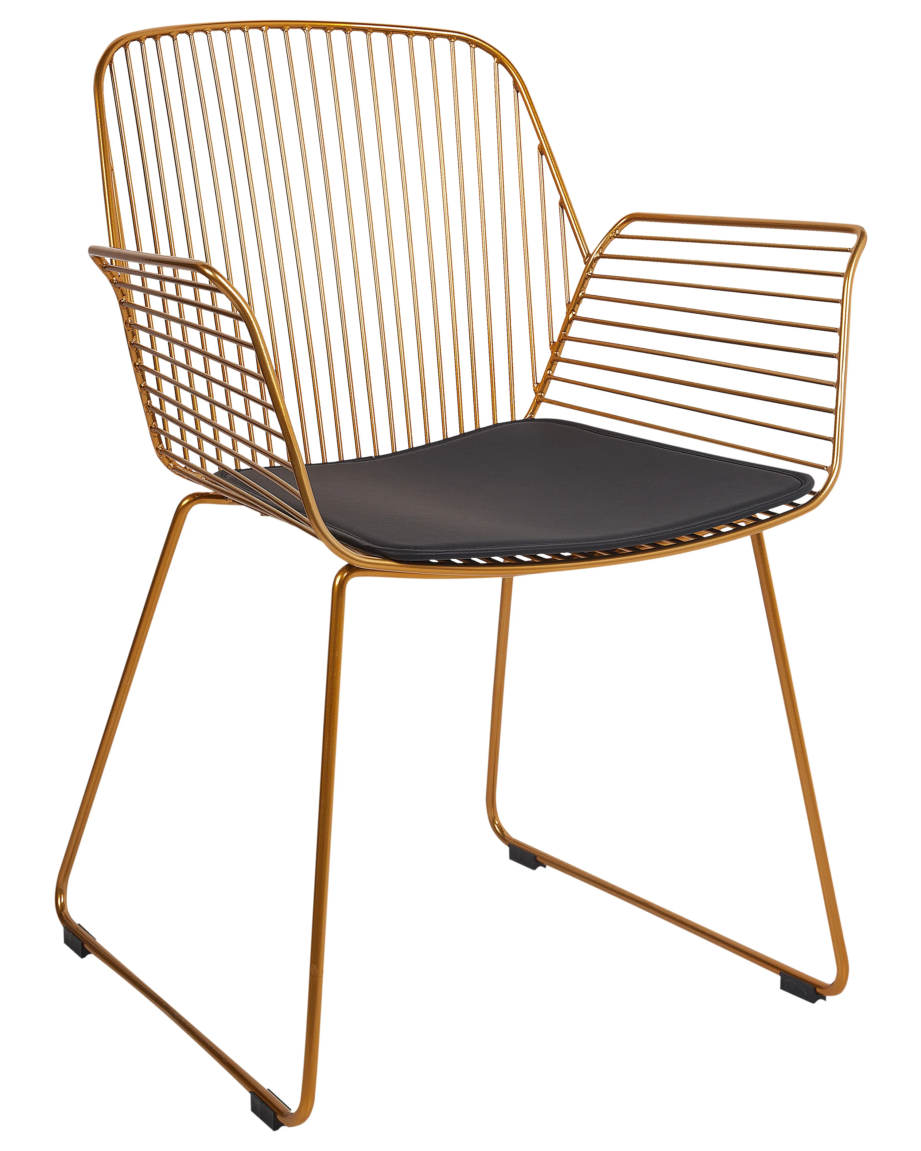 Set van 2 eetkamerstoelen APPLETON Metaal Goud