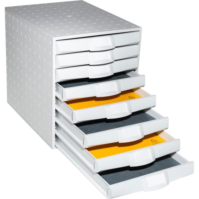 Module de classement The Sytem 8 Office 8 tiroirs - Gris lumière