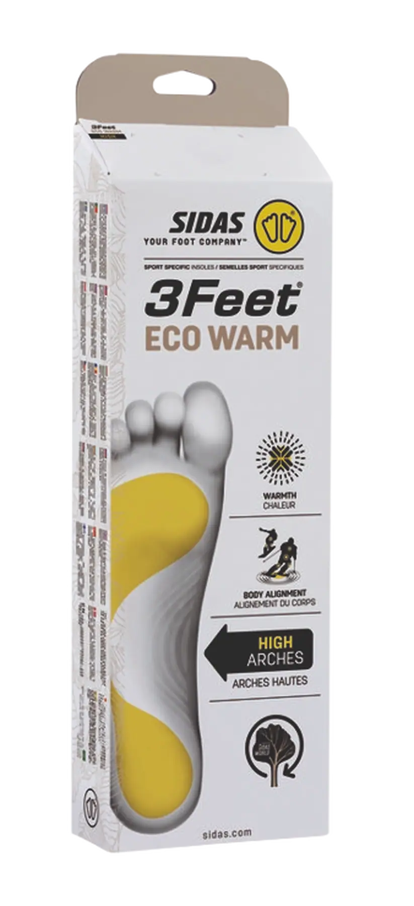 Sidas 3Feet Eco Winter Warm High Indlægssåler - Såler Skistøvler