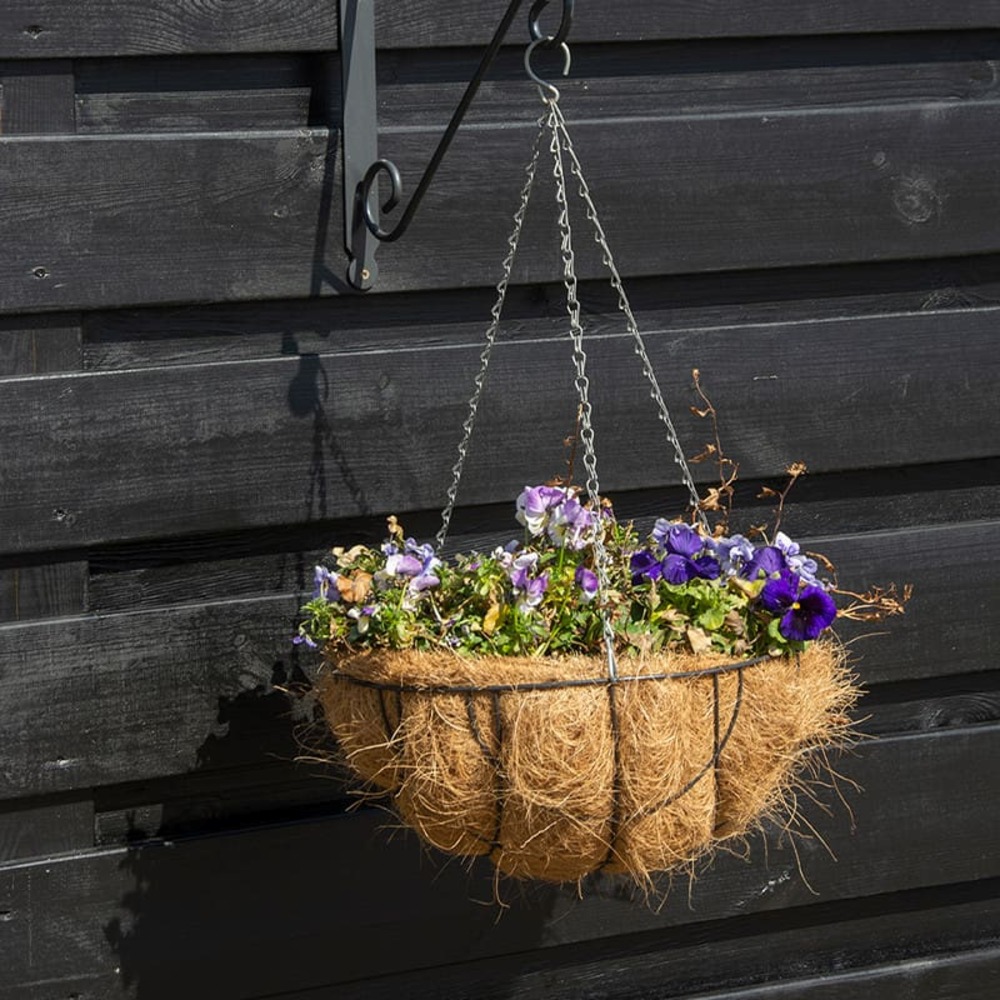 Panier suspendu métal noir 35 cm