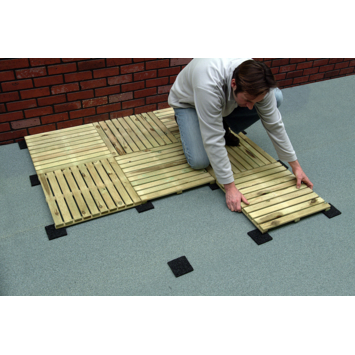 Aquaplan Tegeldrager Rubber Zwart 10x10 cm - 10 stuks