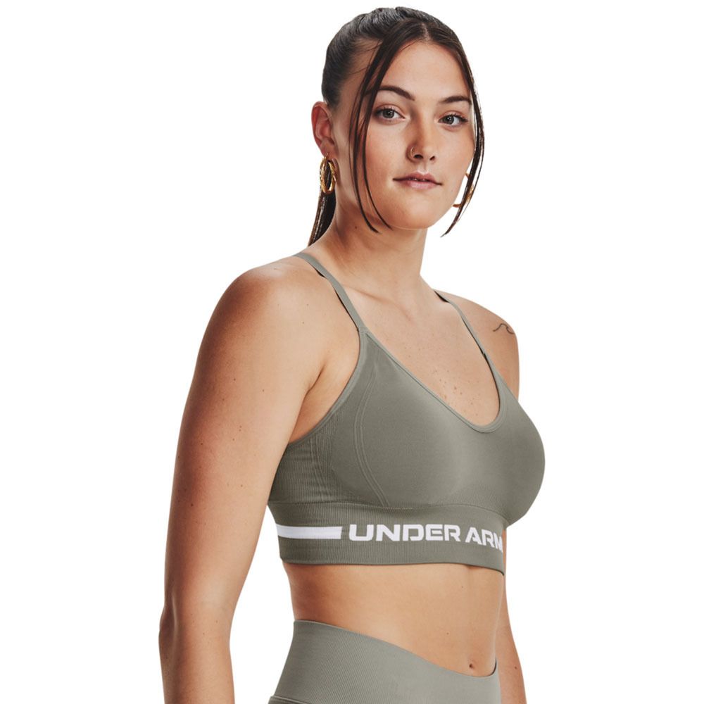 Under Armour SEAMLESS LOW LONG - Brassière Femme vert
