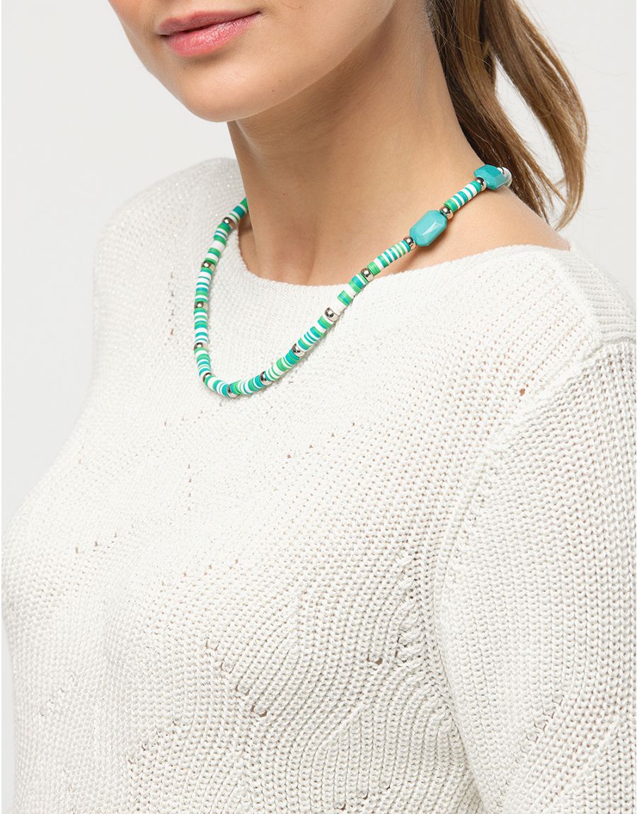 Pull blanc col bateau