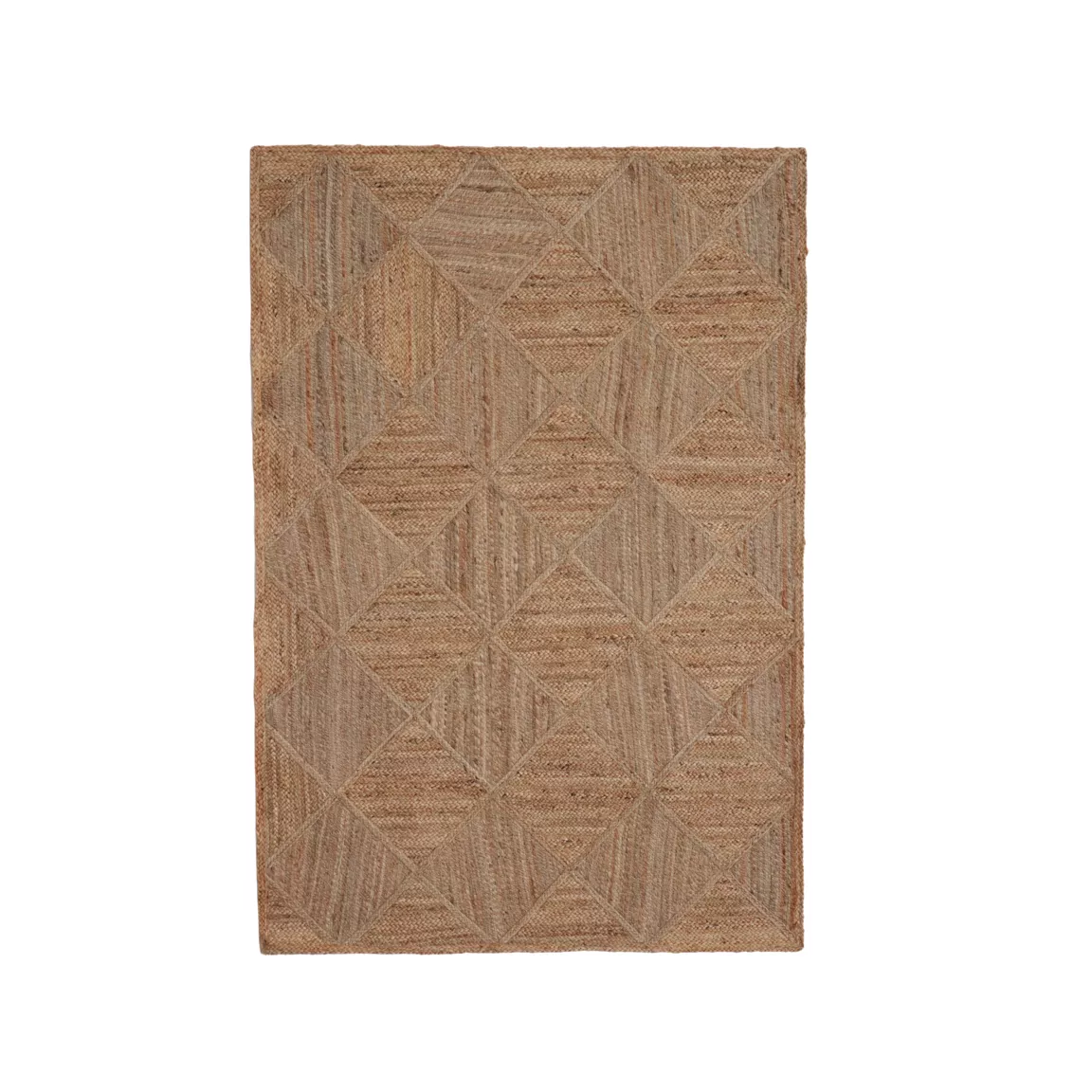 Tapis de salon rectangulaire jute tissée main (140 x 200 cm) Anaya Marron