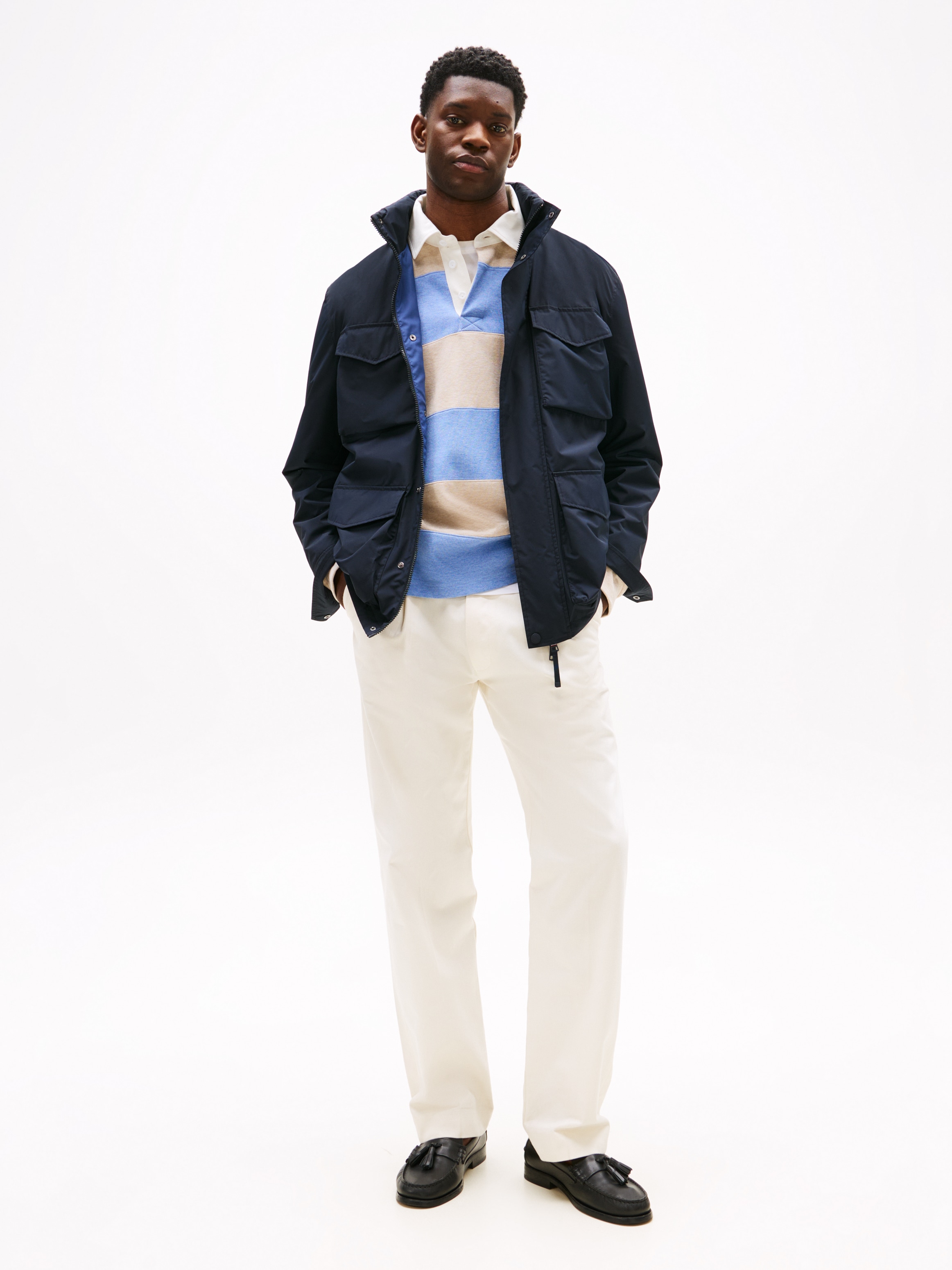 Tommy Hilfiger Fieldjacket »PACKABLE FIELD JACKET« mit Kapuze Winterjacke, Outdoorjacke Kapuze im Kragen verstaubar