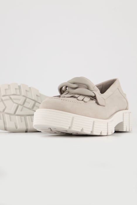 Caprice Leder-Loafer, Zierkette, Fransen, Komfortweite