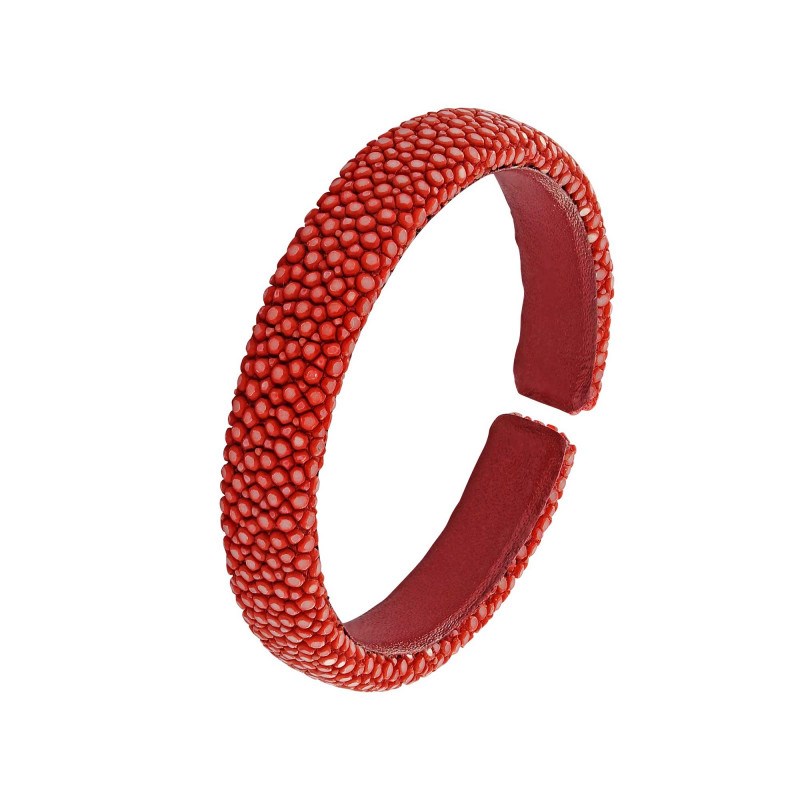 Bracelet Galuchat rouge 10