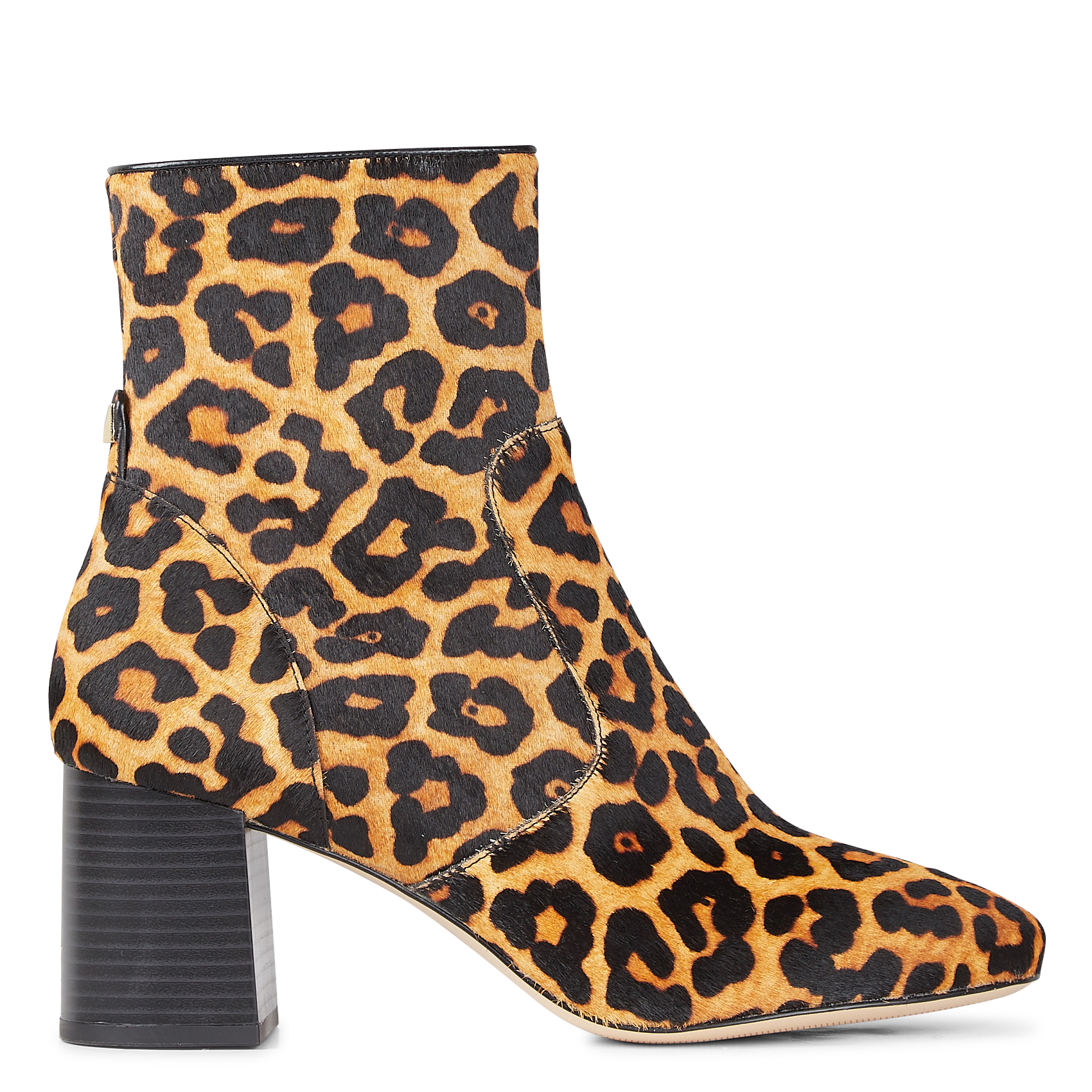 HEIDI BOOTIE - Bottines motif léopard en poil de vachette | Beige