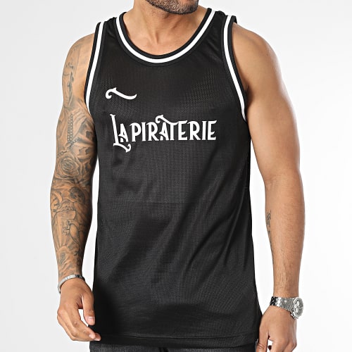 Débardeur Pirate 10 Noir Blanc