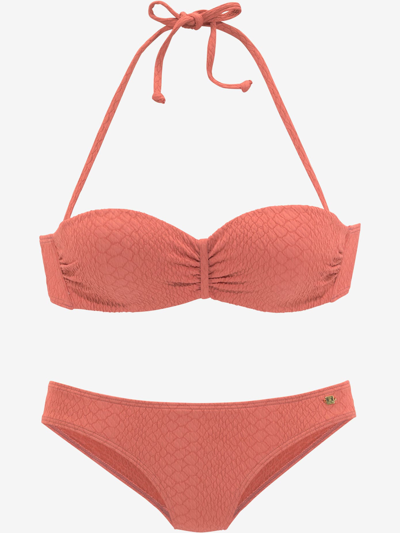 Maillot de bain bandeau à armatures qualité structurée élégante au look animal