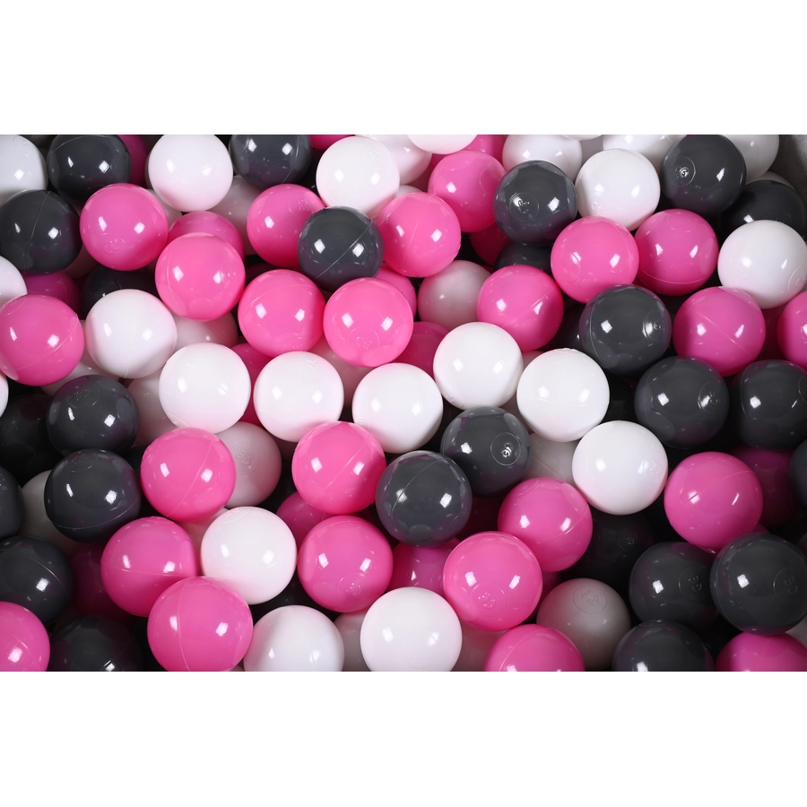 knorr toys® Bällebad soft - Cosy geo grey - 300 balls cremegreyrose grau