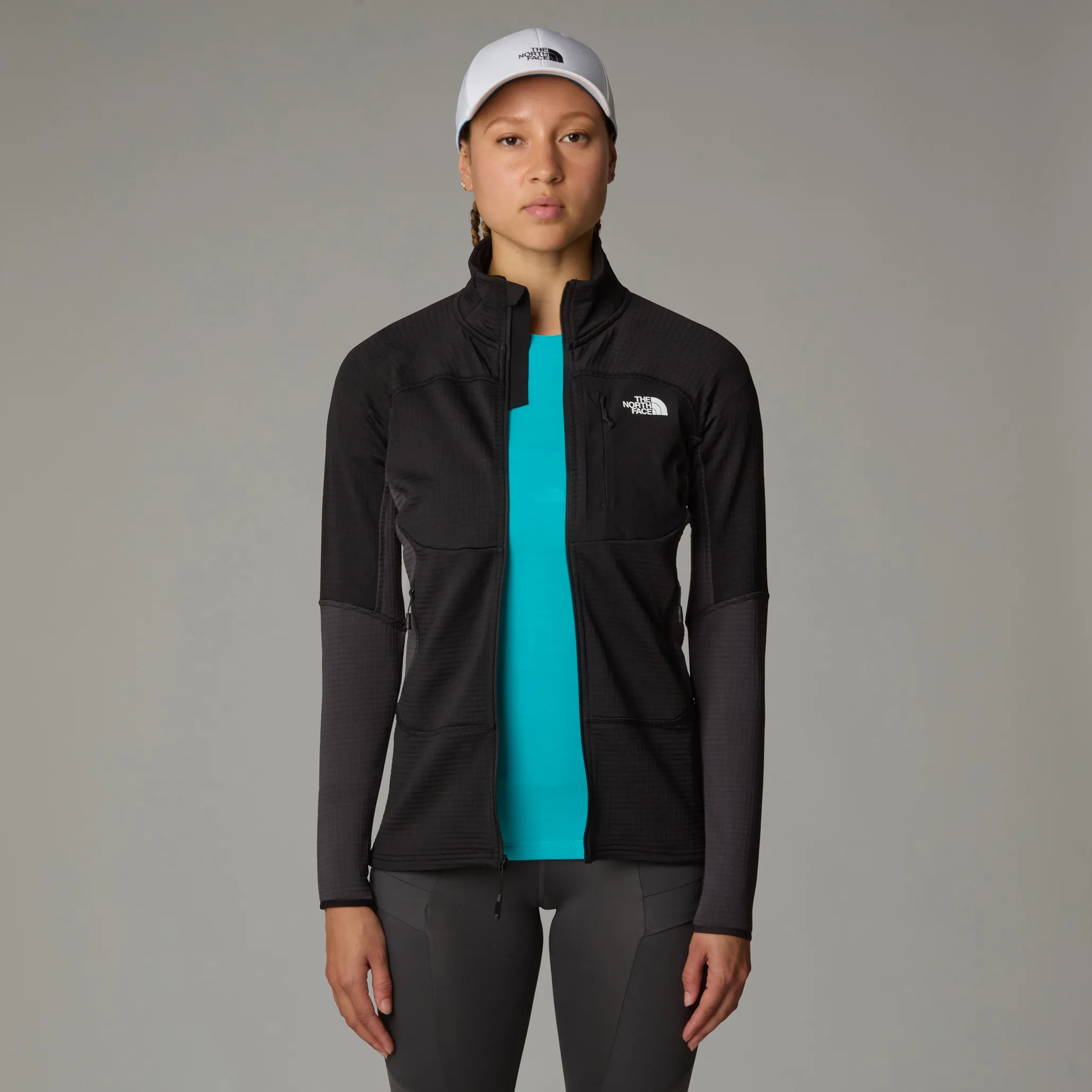The North Face W Stormgap Powergrid Jacket Tnf Black-asphalt Grey-