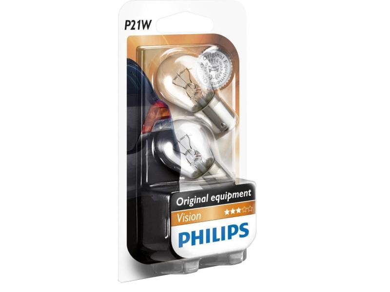 Philips Automotive Signallampen P21W PKW Leuchtmittel für Fahrzeuge, 12 V