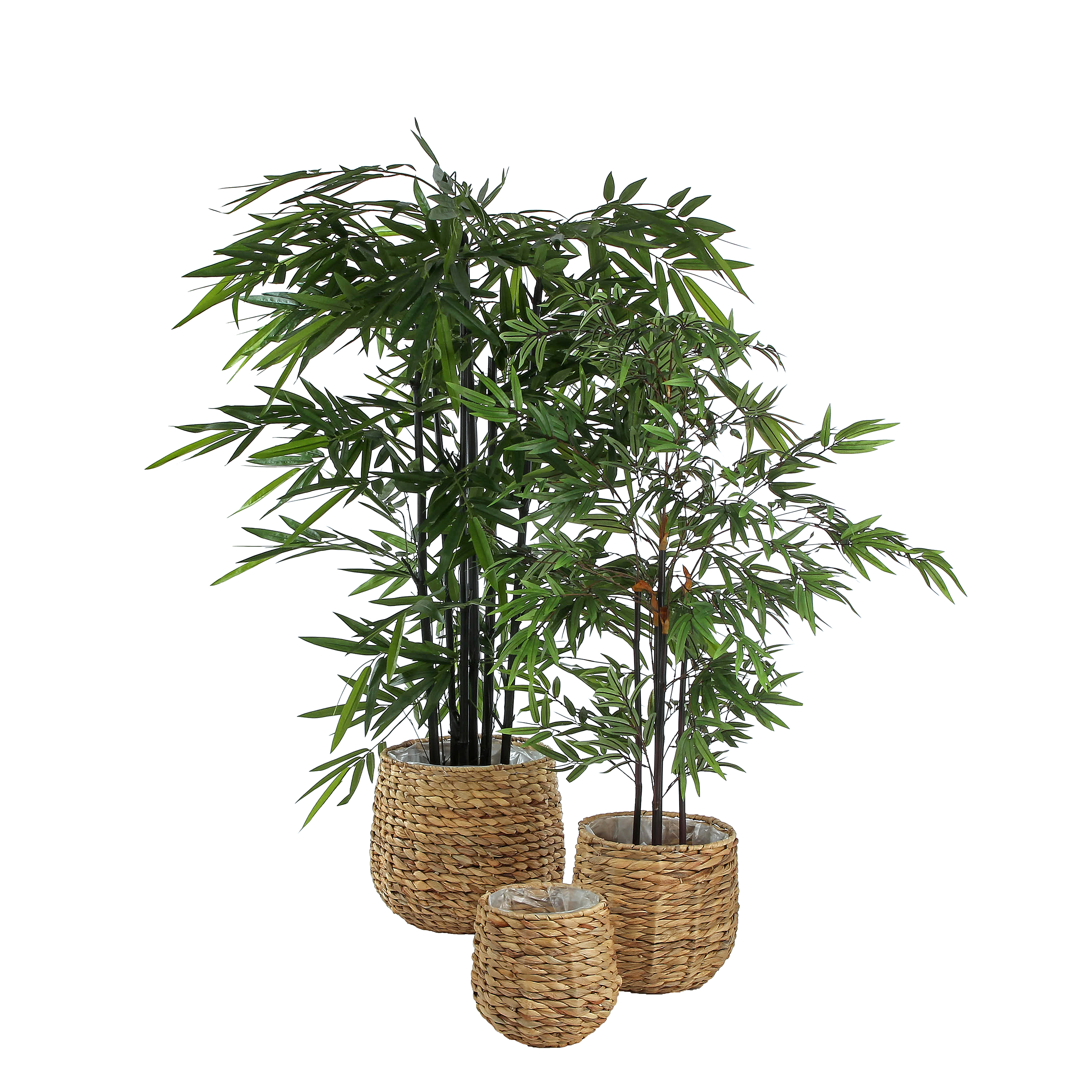Mica decorations - bambou artificielle vert en pot h120