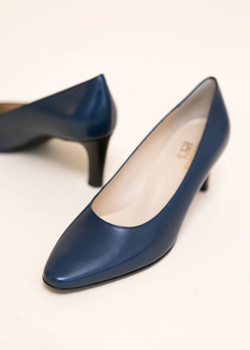 ESCARPIN PARIS CUIR MARINE