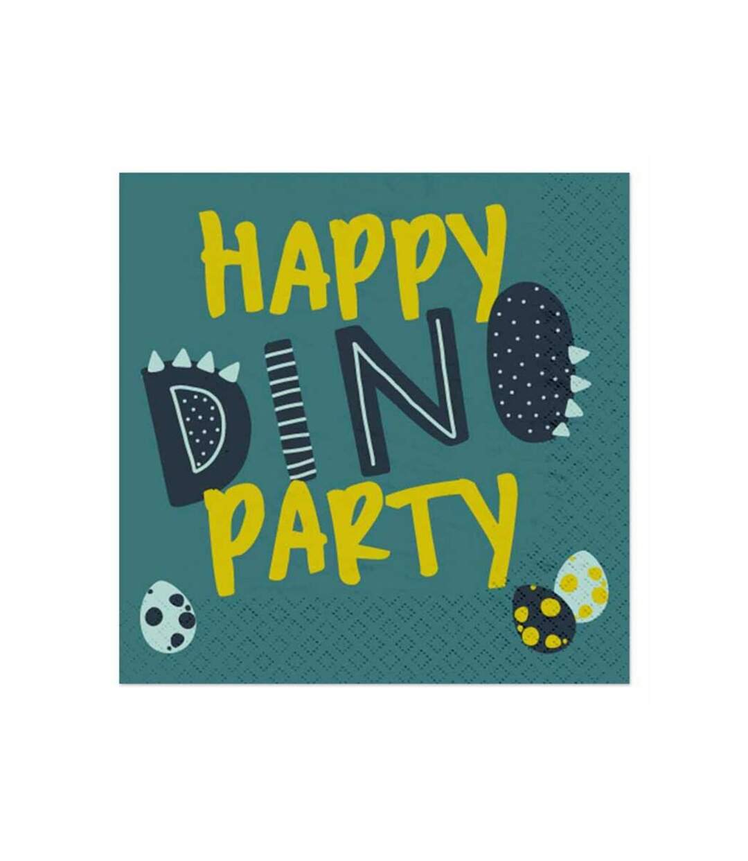 Paris Prix - Lot De 20 Serviettes En Papier happy Dino 33x33cm Vert