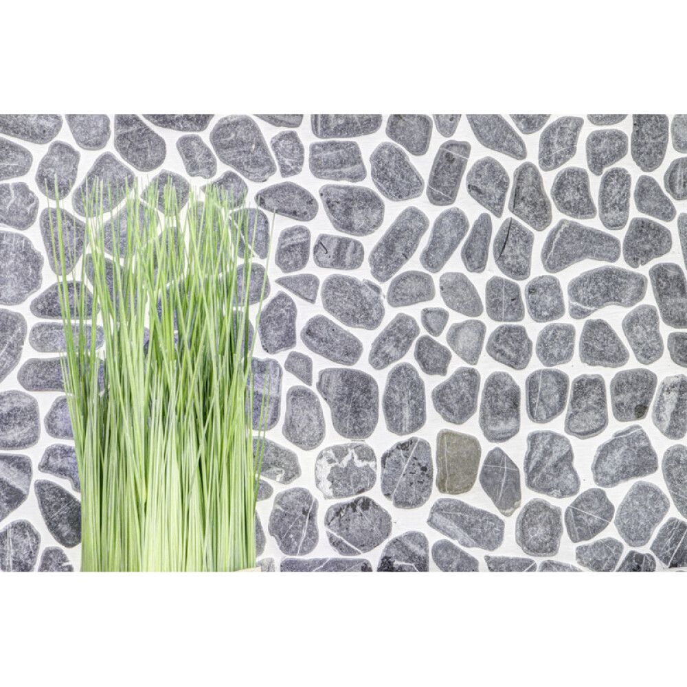 MOSAIKK NATURSTEIN KIESEL SVART 30X30CM
