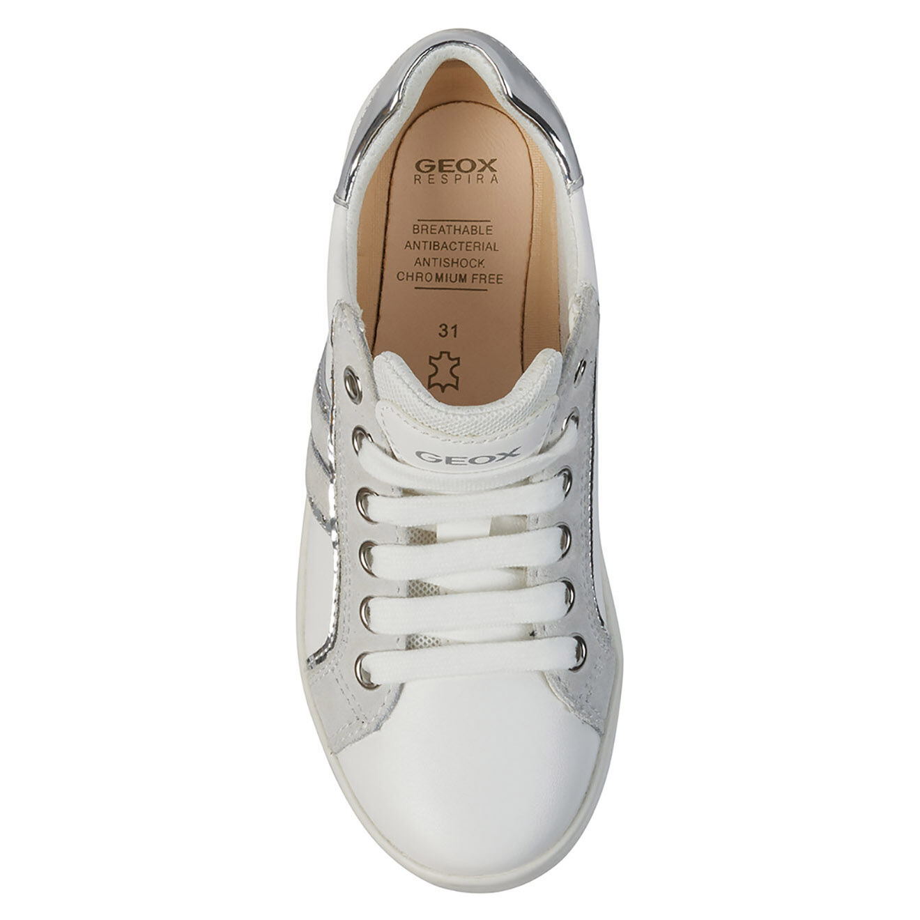 Geox Baskets Djrock blanc/argenté
