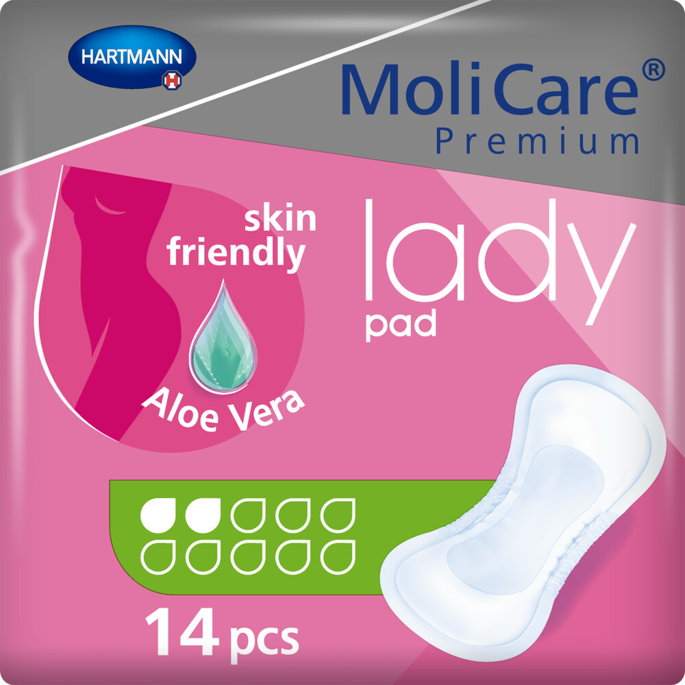 4x Molicare Premium Lady Pad 2 Druppels 331 ml Absorptie14 stuks