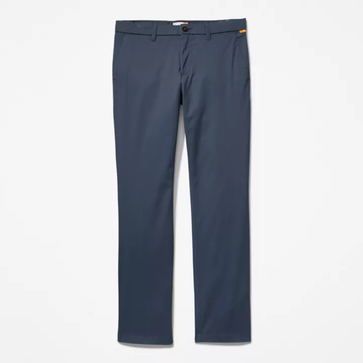 Calças chino elásticas Sargent Lake para homem, na cor azul.