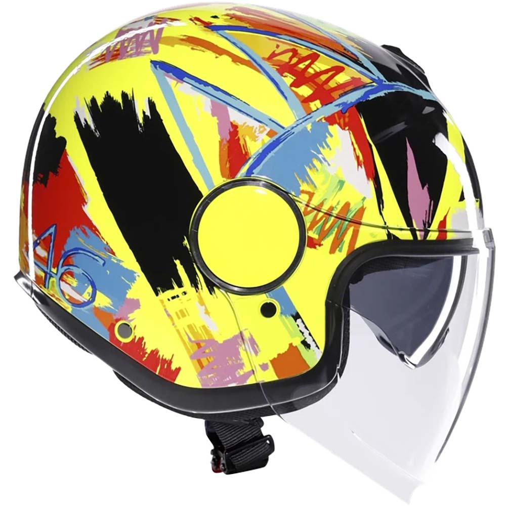 AGV - Casque Eteres Rossi Winter Test 2019 Jaune / Multicolore / Noir