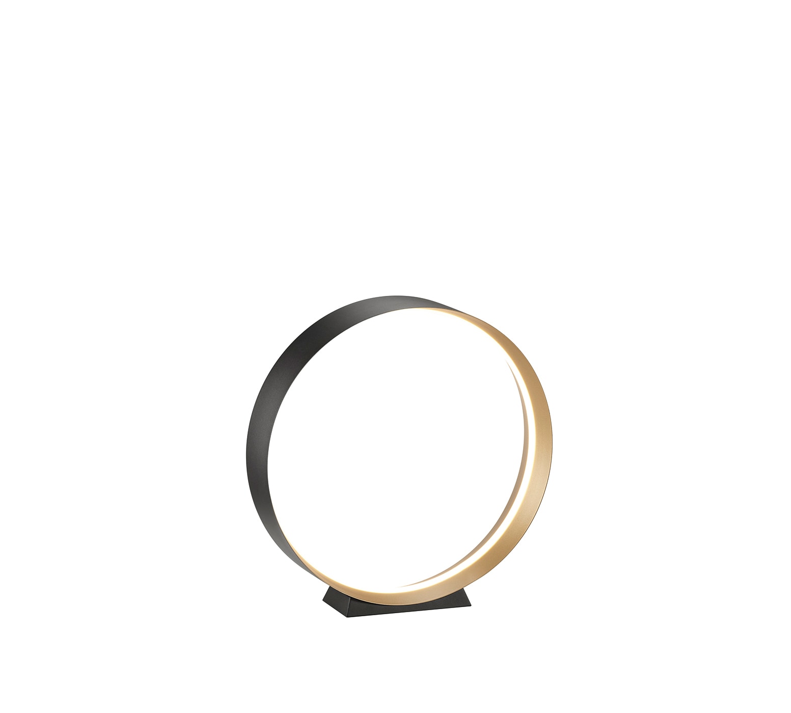 Musterring LED Tischlampe MR LOOP schwarz-goldfarbig